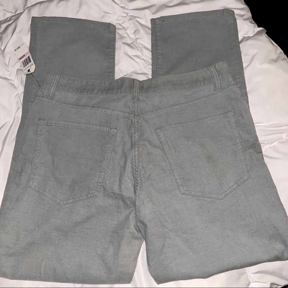 Nautica Pants, gray thin corduroy straight leg, nwt. 32W x 30L